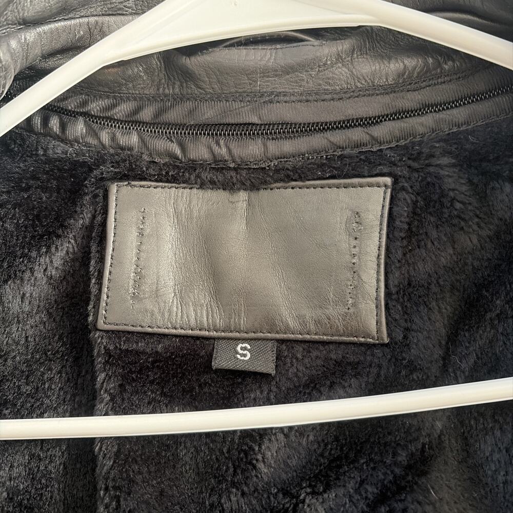 Ambition New York Women's Black Leather Jacket S Zip Front Removable Lining Moto - Picture 7 of 13